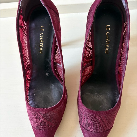 Le Chateau Burgundy Shoes - Picture 7 of 8